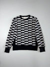 Champion Reverse Weave All-Over Script Checkered Crewneck (L)