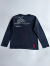 Big Train Osaka Japanese Dragon & Crane Graphic Long Sleeve Tee Black (XL)