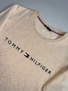 Tommy Hilfiger Embroidered Spellout Crewneck Sweatshirt – Oatmeal(S)