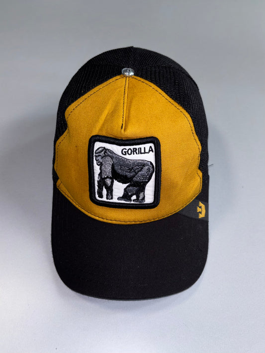 Goorin Bros “Gorilla” Mustard/Black Trucker Cap (Adjustable)