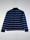 Tommy Hilfiger Navy & Blue Striped Full-Zip Knit Sweater – (2XL)