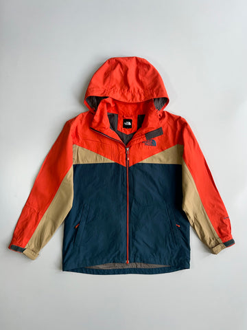 The North Face HyVent Tricolor Colorblock Hooded Windbreaker Jacket (L)