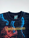 Radar/Sonar Disc Graphic With Blue Octopus Tentacles Full Sleeves Tee (L)