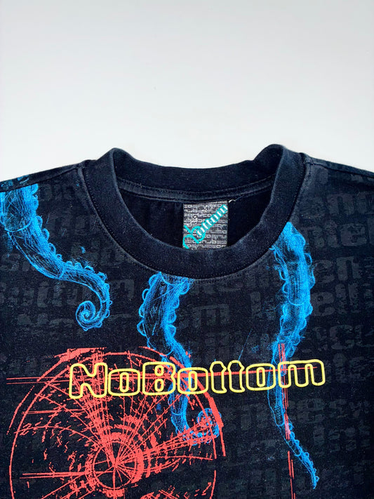 Radar/Sonar Disc Graphic With Blue Octopus Tentacles Full Sleeves Tee (L)