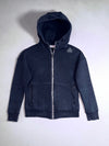 Reebok Navy Blue Fleece Full-Zip Hoodie (S)