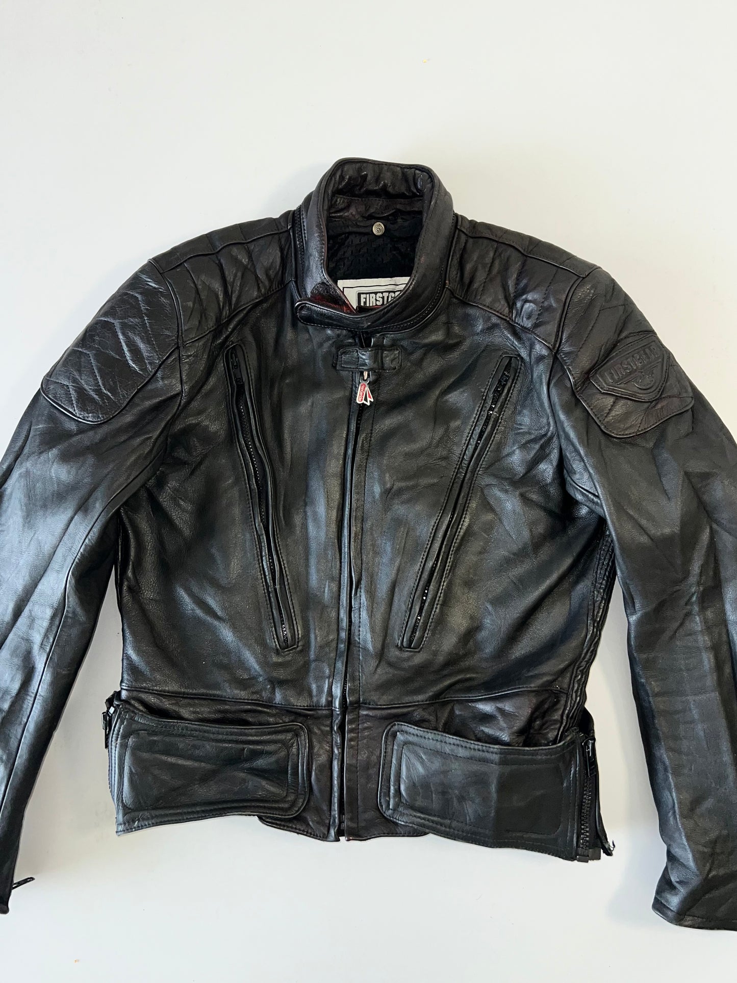 ZFirst Gear By Hein Gericle Original Pure Heavy Original Leather Riding Jacket (Ultra Rare) Padded (M)