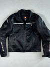 Dainese Black Leather Motorcycle Jacket PADDED (S)