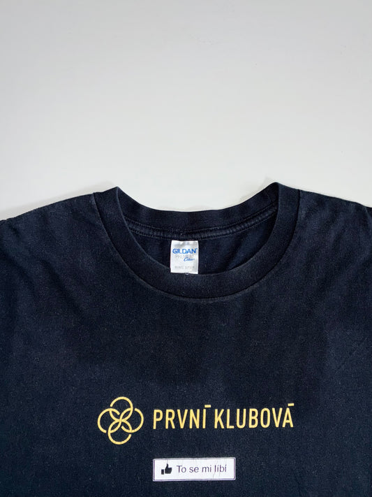 První Klubová” Facebook Like Graphic T-Shirt – Black (2XL)