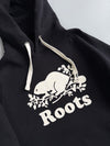 Roots Canada Black Beaver Logo Hoodie (L)