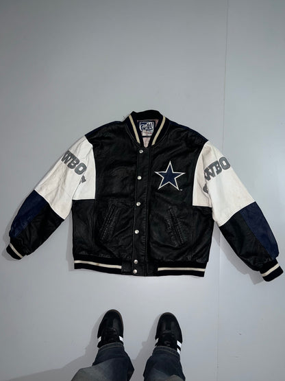 ZVintage Dallas Cowboys (Original Leather Jacket) • 90s NFL G-III Carl Banks