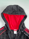 Adidas AC Milan Associazione Calcio Full Zip Hoodie Black Red Stripe (L)