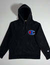 Champion Reverse Weave Big C Logo Hoodie Black (M)