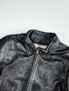 Vintage Screamin’ Eagle Black Leather Jacket with Embossed Tribal Butterfly (M)