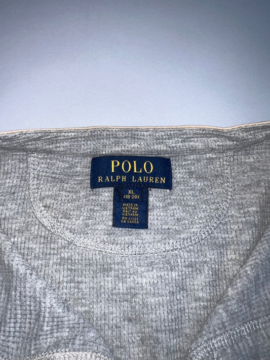 Polo Ralph Lauren | Grey Waffle Knit Thermal Henley (XL)
