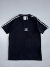Adidas Originals Trefoil Center Logo 3-Stripe Sleeve Cotton T-Shirt Black (M)