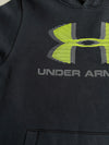 Under Armour Black Hoodie – Big Neon Logo, Mesh Lined Hood (M)