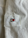 Tommy Hilfiger White Hooded Zip-Up Windbreaker Jacket (L)