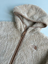 The North Face Beige Teddy Sherpa Fleece Zip Hoodie (S)