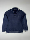 Hugo Boss | Quarter Zip Knit Sweater Navy | (L)