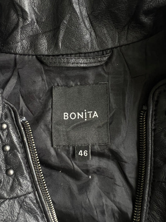 Bonita Leather Womens Moto Vest (L)