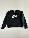 Nike Big Swoosh Logo Raglan Crewneck Sweatshirt – Black (M)