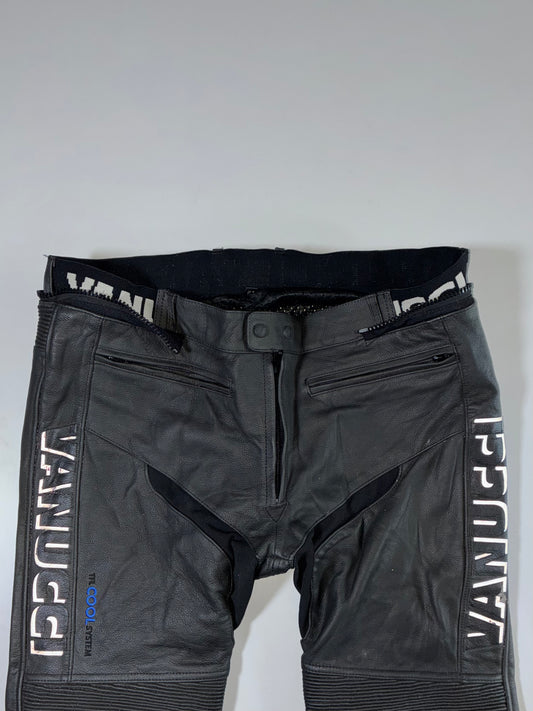 Vanucci Cool System Black Leather Racing Padded Pants (W:40|L:39)