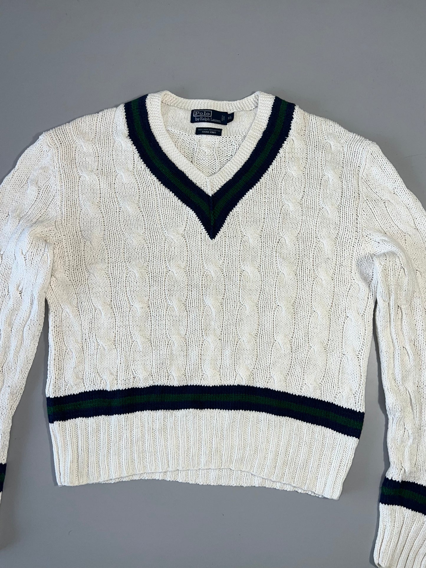 !                                                                                                                                                                           *Ralph*Lauren* Original (Hand Knit) (super premium) Pullover 55%Linen45%Cotton (XL)