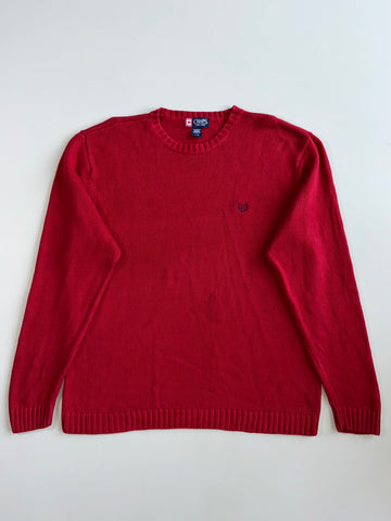 Chaps Red Ribbed Knit Sweater(2XL)
