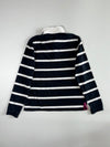 Burberry London Knight Logo Striped Rugby Polo – Black & White (XL)
