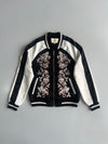 River Island | Floral Embroidered Satin Souvenir Bomber Jacket (S)