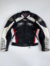 FLM Motorcycle Equipment Red Dragon Graphic Armoured Mesh Biker Jacket (Paded) (M)