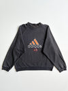 Vintage 90s Adidas Black Embroidered Performance Logo Raglan Sweatshirt (L)