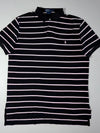 Polo by Ralph Lauren Striped Polo – Black & Pink (2XL)