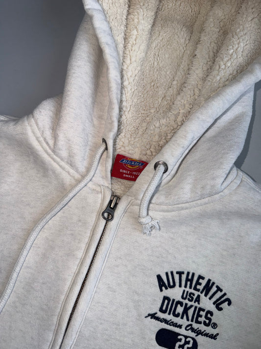 Dickies Sherpa Lined Full-Zip Hoodie | Oatmeal Grey (S/M)