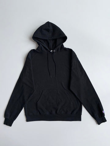 Champion Eco Authentic Black Blank Hoodie — Size M