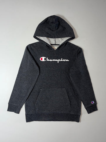 Champion Script Logo Charcoal Grey Hoodie (S)