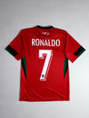 Portugal #7 Red Football Jersey (XS)