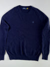 Polo Ralph Lauren Navy Ribbed Crew Neck Sweater – (XL)