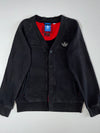 Adidas Originals Black Trefoil Button-Up Sweat Cardigan (S/M)