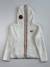 The North Face White Fluffy Fleece Zip Hoodie(S)