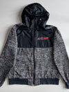 Nike Air Grey Marl Hooded Track Jacket – Black Panel Zip Hoodie (M)