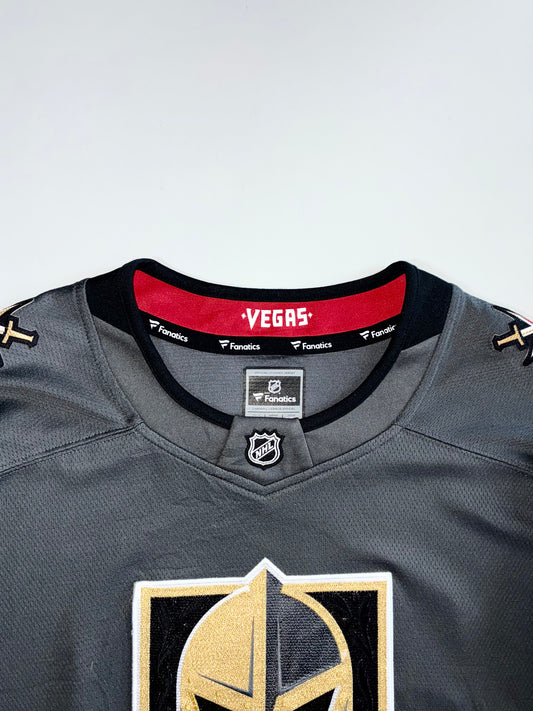 Fanatics NHL Vegas Golden Knights #9 Official Licensed Steel Grey Gold Knight Crest Hockey Jersey (M)