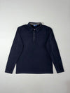 Vintage Fila Navy Blue Long Sleeve Polo Shirt (L)