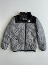 The North Face 700 Fill Down Nuptse Colorblock Grey Black Puffer Jacket (S)