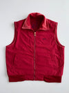 Discovery Golf Red Reversible Fleece Vest with Velour Collar(Xl)