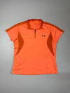 Under Armour HeatGear Quarter-Zip Polo, Neon Orange (XL)