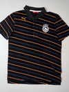 Puma P48 Crest Striped Polo – Black/Orange (M)