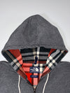 The North Face Plaid-Lined Zip Hoodie – Grey, Men’s (XL)