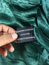 Vintage Black Leather Jacket w/ Green Lining (2XL)