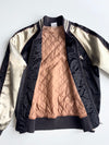 Top Girl Black & Gold Satin Bomber Jacket “Top Girl” Embroidered (Size S)